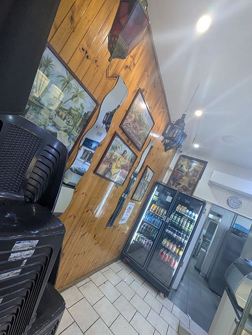 Egyptian decor at Half Moon Cafe in Coburg