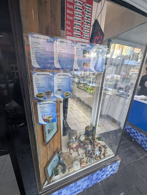 Outside at Half Moon Cafe in Coburg