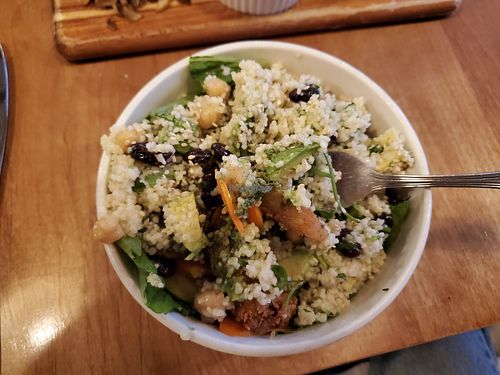 House salad for one with Vegan shrimp at Inspiracion 9 in Tijuana