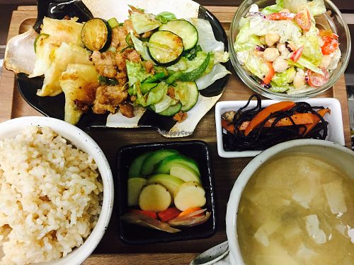 menu of the day at SOJO Esperanto-Vegana Kafejo in Tokyo