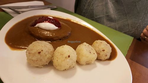 Dumplings traditional czech  at U Zelenina in Prague