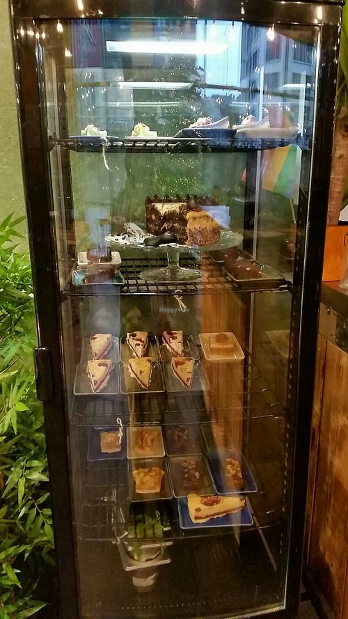 Cake fridge at Natural Bar & Kitchen in Birmingham