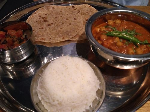 chaana main dish at Manjus in Brighton