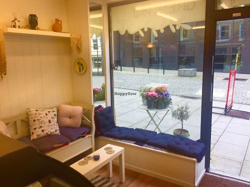 Nice little corner to enjoy your greek vegan pies! at Gresk Pai  in Bergen