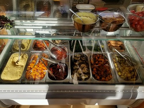 salads at Piadina Genuina in East London