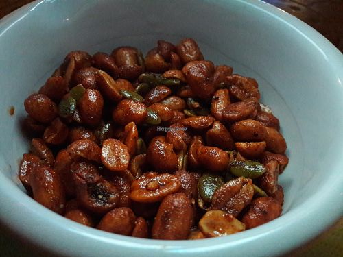 Spicy peanuts & pumpkin seeds at Los Antojitos in Manchester