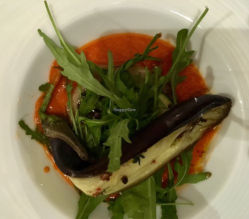 Eggplant and arugula  at Orto & un Quarto in Siena