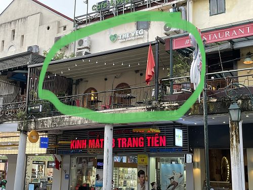 Restaurant on 2nd floor, above Optician  at The Veg - Organic Vego and Tea in Hanoi