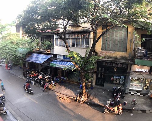View from second floor  at The Veg - Organic Vego and Tea in Hanoi
