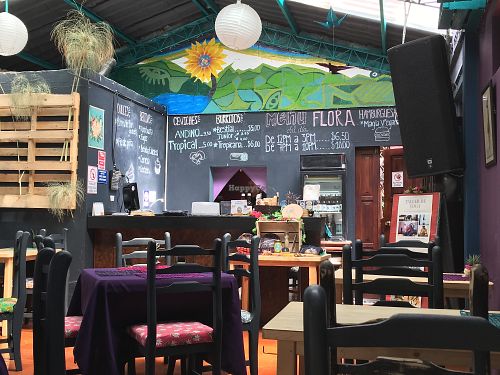 the restaurant  at Flora in Quito