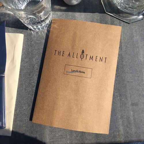 Lunch menu  at The Allotment in Dover