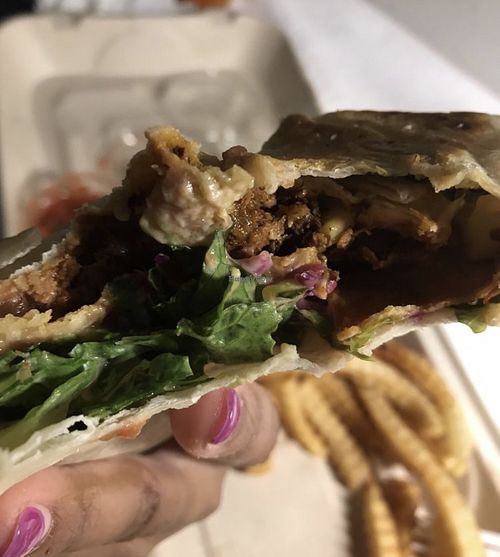 Inside Crunchwrap   at J Selby's in St Paul