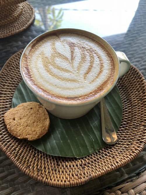 Soy milk coffee options!  at Herb Library  in Ubud