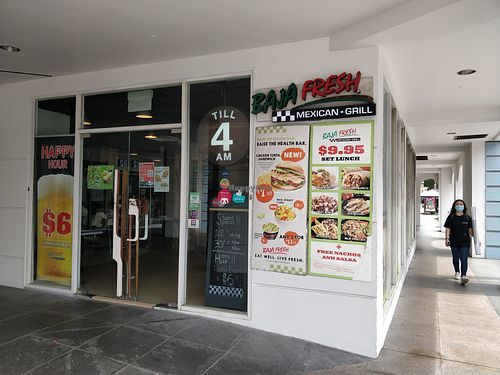 Café entrance at Baja Fresh - Rendezvous Gallery in Central Singapore