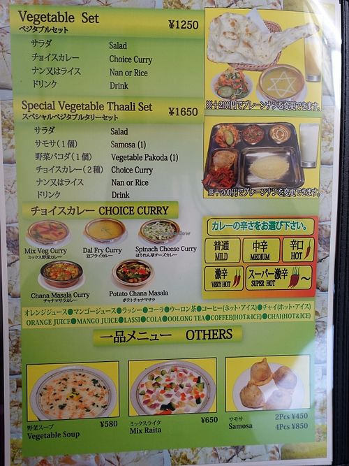 Vegetarian Menu at Royal Nan House in Takayama