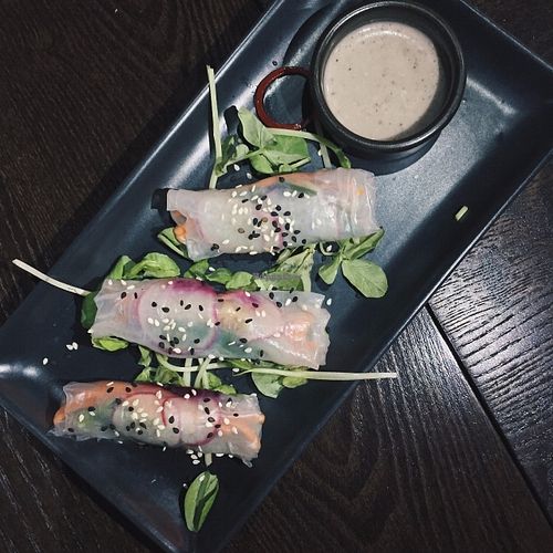Veggie Rice Paper Rolls at Dejavu in Northbridge