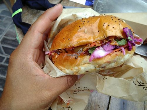 burger at Frankie Goes to Bollywood in South East London