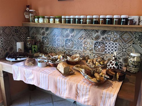 Vegan breakfast at Rancho dos Gnomos in Joanopolis