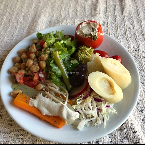 Part of the buffet for the lunch time - only salads at Rancho dos Gnomos in Joanopolis