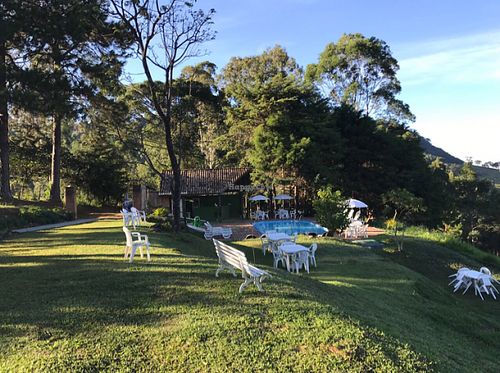 Swimming pool at Rancho dos Gnomos in Joanopolis