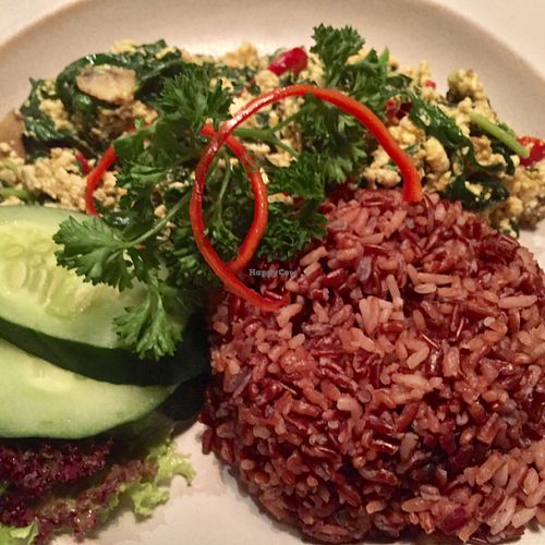 yummie scrambled tofu & kale at Nook in Kerobokan Kelod