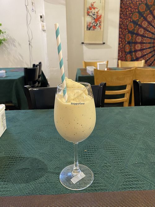Banana passion fruit smoothie   at Veggie Saigon - Vietnam & Thai Vegan Restaurant in Ho Chi Minh City
