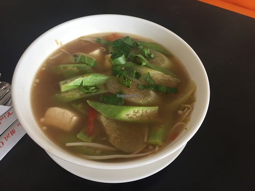 Wasn't  a fan of the sour tofu soup. It was very sweet. at Veggie Saigon - Vietnam & Thai Vegan Restaurant in Ho Chi Minh City