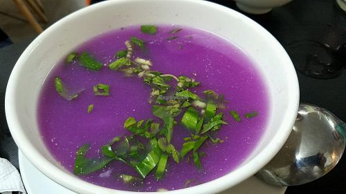 purple yam soup at Veggie Saigon - Vietnam & Thai Vegan Restaurant in Ho Chi Minh City