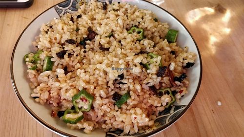 okra and rice at Gan Nan Vegetable Dumpling in Fuzhou