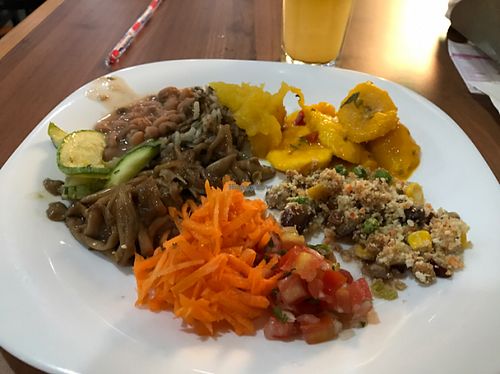 Salads and hot dishes at Congosto in Sao Paulo