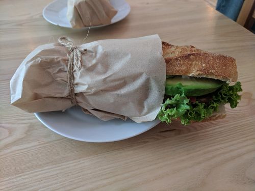 Awesome filled roll at Lokal Dela Krem in Warsaw
