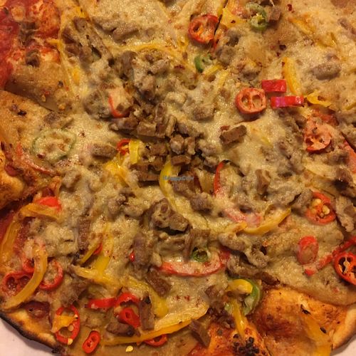 mexican pizza (vegan) at NovaPizza Vegetarian Kitchen in Glasgow