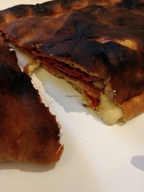 calazone inferno at NovaPizza Vegetarian Kitchen in Glasgow