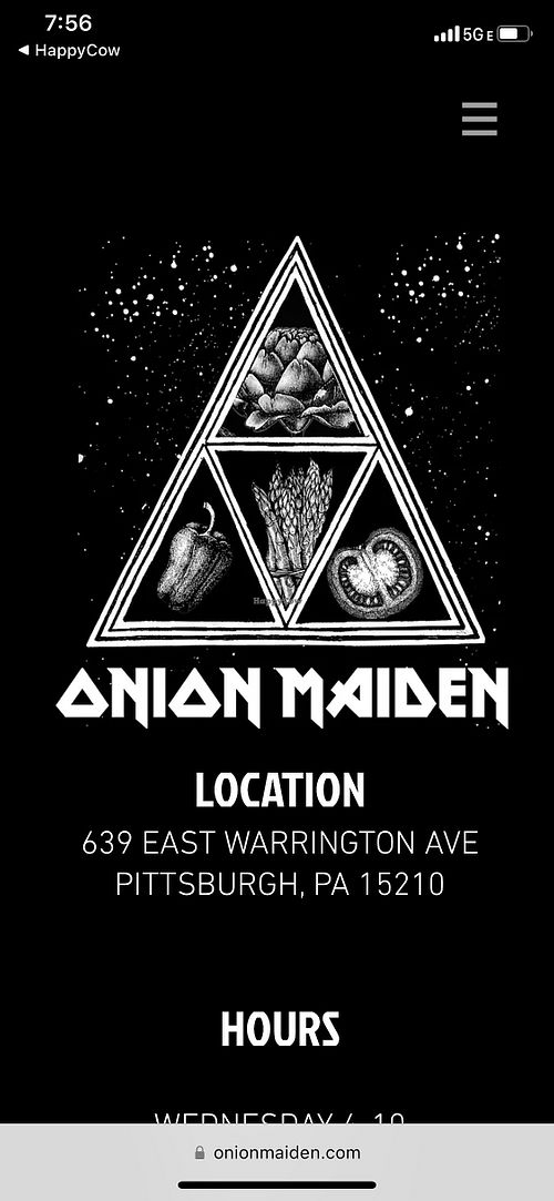 Logo at Onion Maiden in Pittsburgh