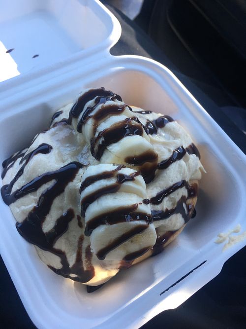 Banana & Chocolate toppings at Cinnaholic - Centennial in Las Vegas