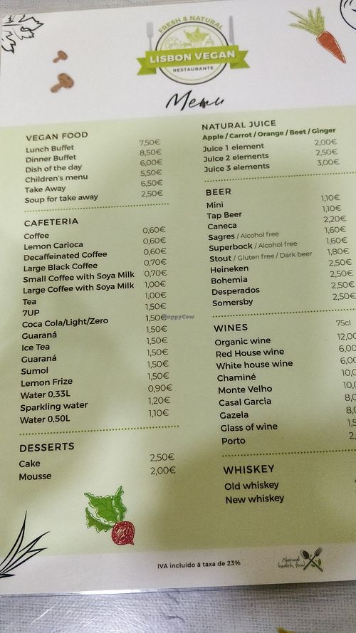  at Lisbon Vegan Restaurante in Lisbon