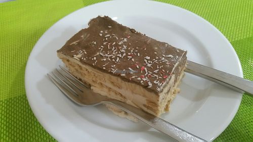 Cookie cake with chocolate at Lisbon Vegan Restaurante in Lisbon