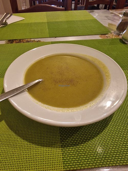 Soup included with buffet at Lisbon Vegan Restaurante in Lisbon