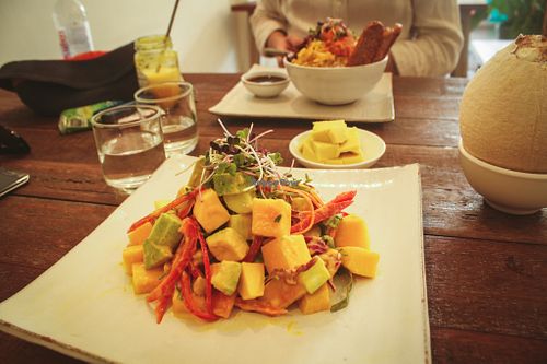 mango salad at Vibe Cafe in Phnom Penh