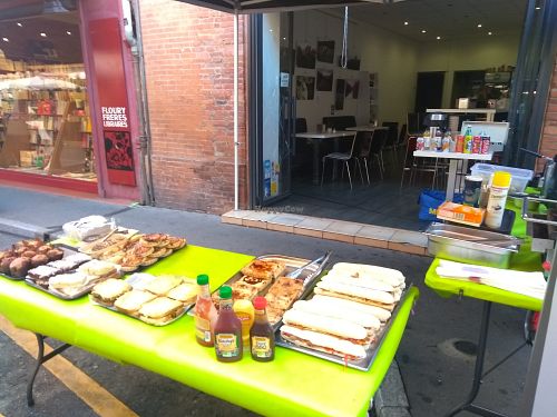 Vegan panini or croque at Veggie Corner in Toulouse