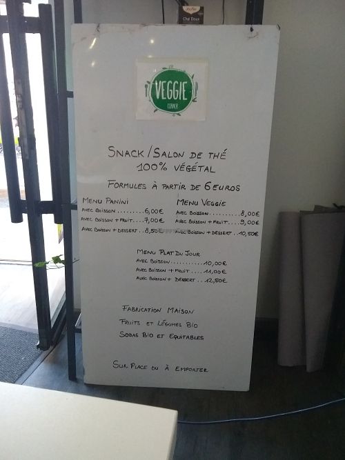 The usual prices at Veggie Corner in Toulouse