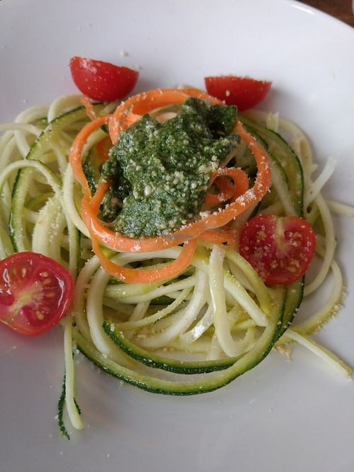 courgette spaghetti at Codigos del Arte in Denia