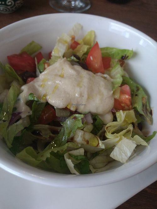 pinto bean salad with tahini dressing at Codigos del Arte in Denia