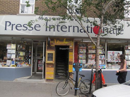 Outside at L'Escalier in Montreal