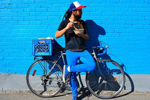 Joe the owner at Le Raton Végé Traiteur Vegan in Montreal