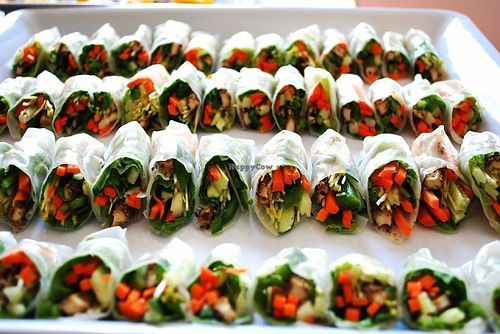 Vegan Spring Rolls at Le Raton Végé Traiteur Vegan in Montreal