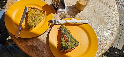 leek quiche & spinach quiche at Barevný Bufet - Šťastná Koza in Beroun