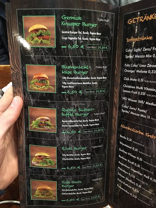 Menu from 27-09-2019 at Bärlin Burger in Berlin
