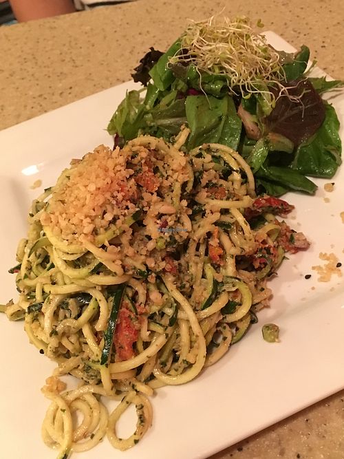 Zucchini white pesto.  at The Present Moment Cafe and Market in St Augustine