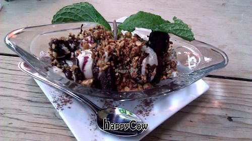 Brownie Sundae at The Present Moment Cafe and Market in St Augustine